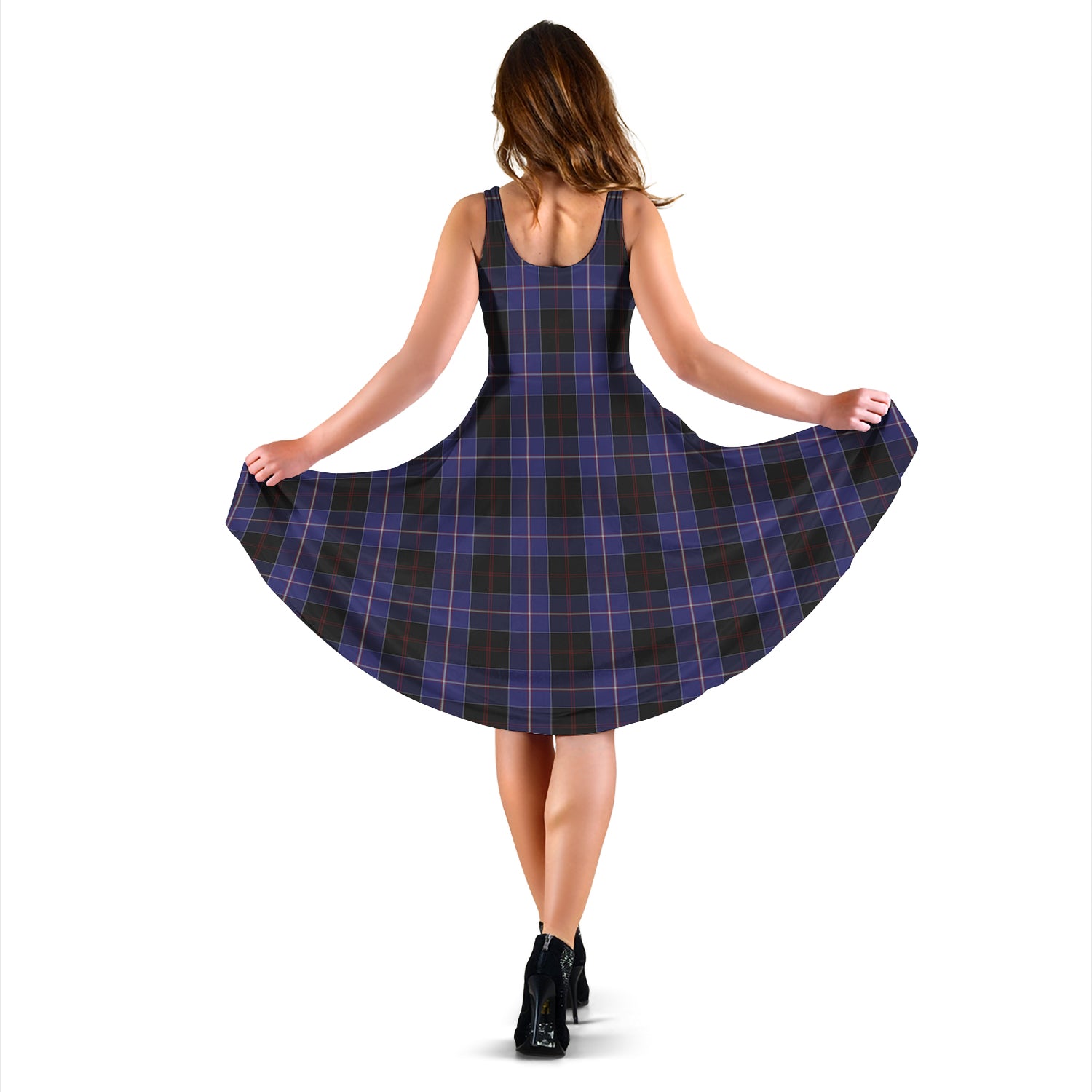 dunlop-tartan-sleeveless-midi-womens-dress