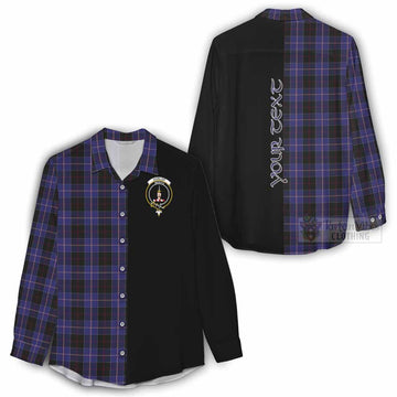 Dunlop Tartan Women's Casual Shirt with Family Crest and Half Of Me Style