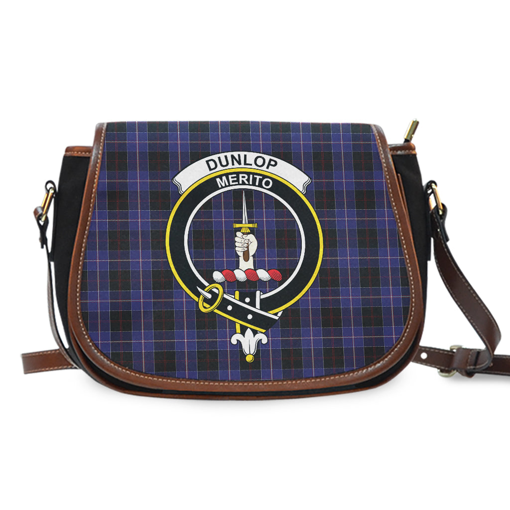 Dunlop Tartan Saddle Bag with Family Crest - Tartan Vibes Clothing