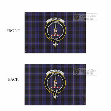 Dunlop Tartan House Flag with Family Crest