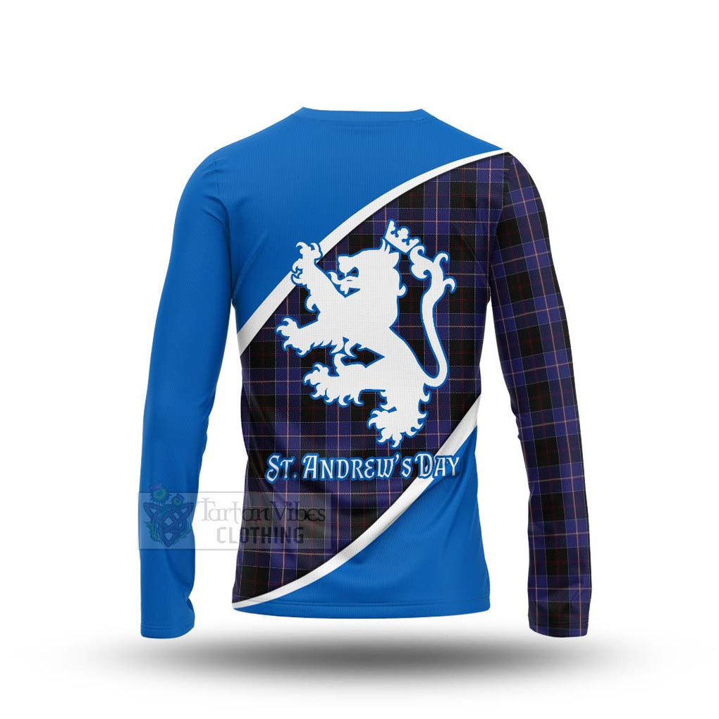 Tartan Vibes Clothing Dunlop Family Crest Tartan Long Sleeve T-Shirt Celebrate Saint Andrew's Day in Style