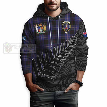 Dunlop Crest Tartan Hoodie with New Zealand Silver Fern Half Style