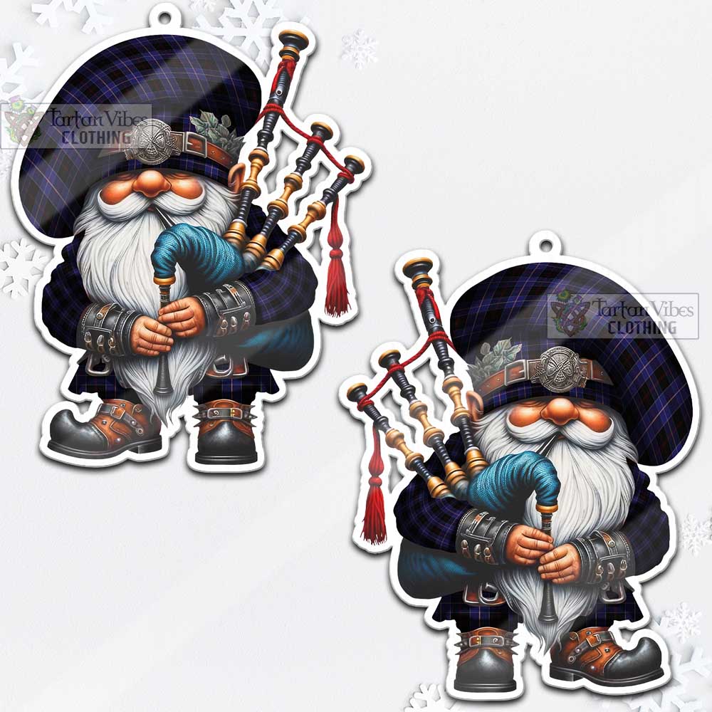 Tartan Vibes Clothing Dunlop Tartan Badpiper Gnome Christmas Ornament