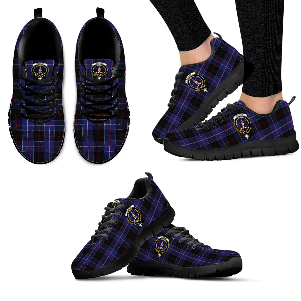 Dunlop Tartan Sneakers with Family Crest - Tartan Vibes Clothing