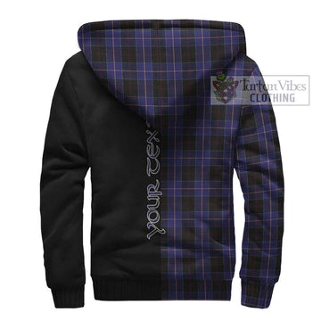 Dunlop Tartan Sherpa Hoodie with Family Crest and Half Of Me Style