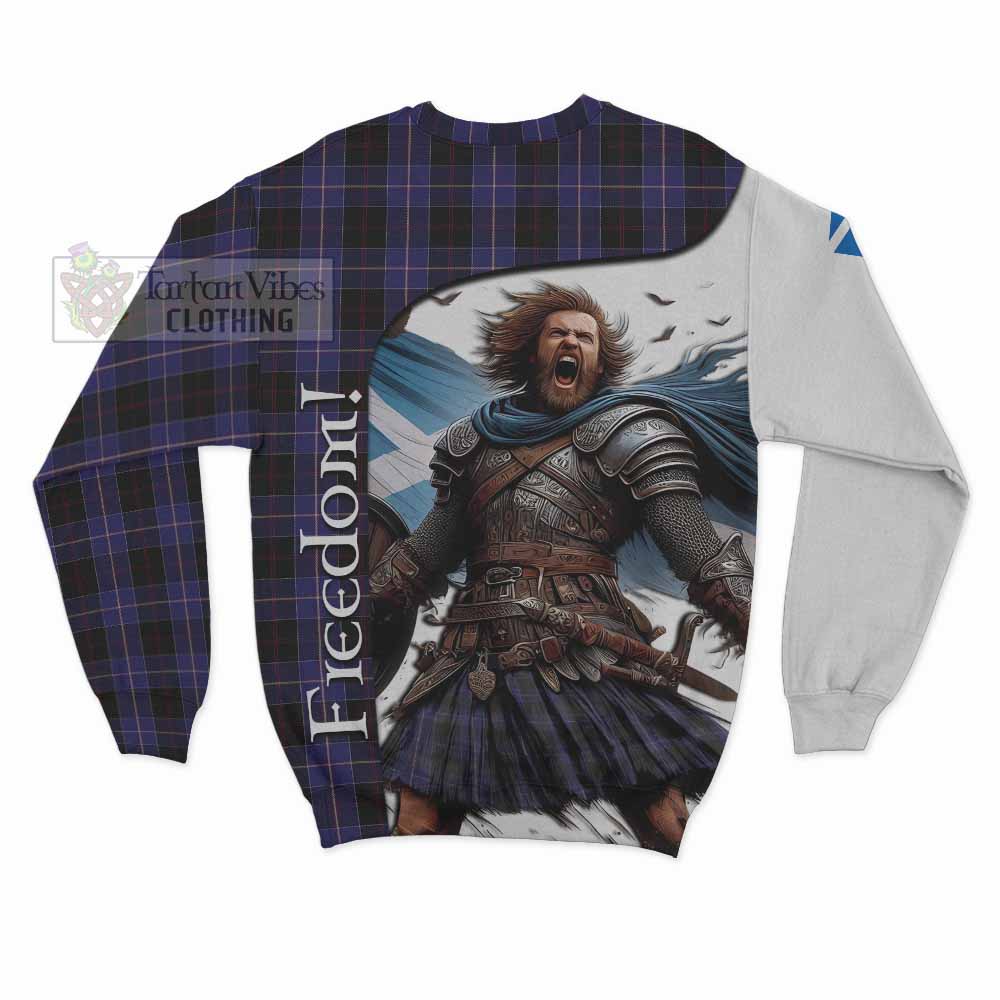 Tartan Vibes Clothing Dunlop Crest Tartan Sweatshirt Inspired by the Freedom of Scottish Warrior