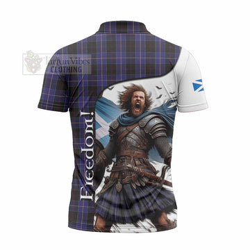 Dunlop Crest Tartan Zipper Polo Shirt Inspired by the Freedom of Scottish Warrior