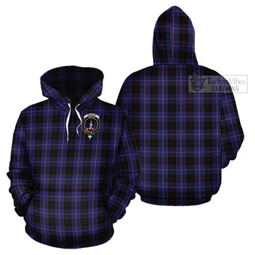 Dunlop Tartan Cotton Hoodie with Family Crest