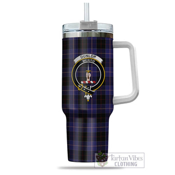 Dunlop Tartan Tumbler with Handle with Family Crest