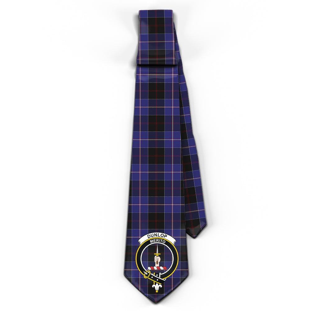 Dunlop Tartan Classic Necktie with Family Crest - Tartan Vibes Clothing