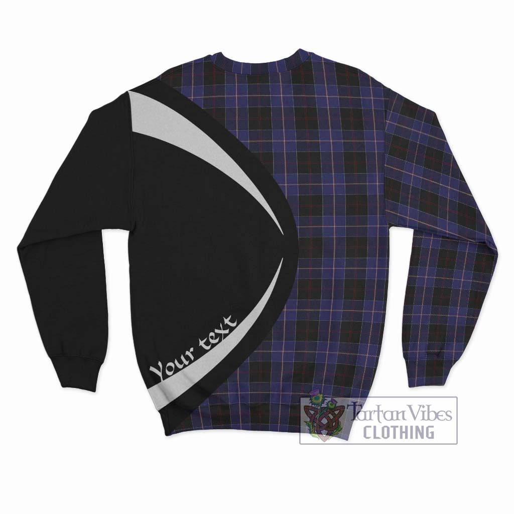 Dunlop Tartan Sweatshirt with Family Crest Circle Style - Tartan Vibes Clothing