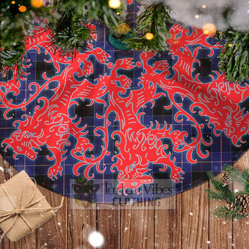 Dunlop Tartan Christmas Tree Skirt Lion Rampant Style