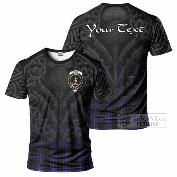 Dunlop Tartan T-Shirt with Family Crest Celtic Thistle Vibes