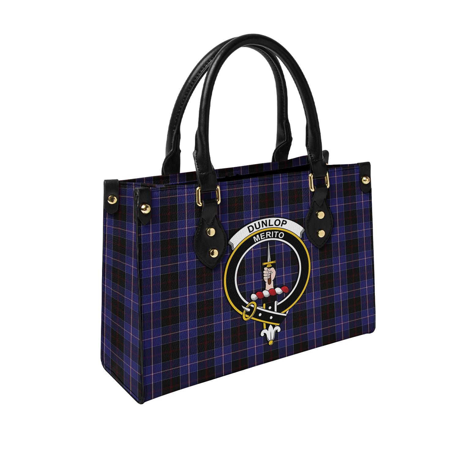 dunlop-tartan-leather-bag-with-family-crest