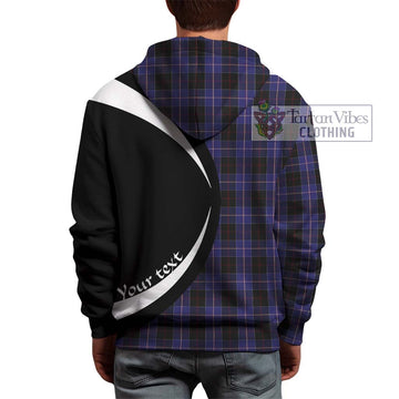 Dunlop Tartan Hoodie with Family Crest Circle Style