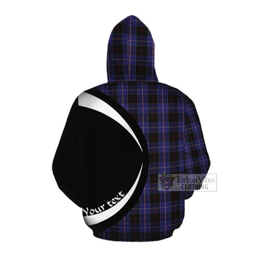 Dunlop Tartan Cotton Hoodie with Family Crest Circle Style