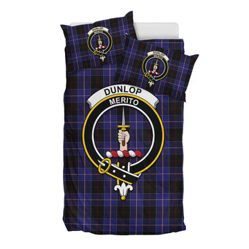 Dunlop Tartan Bedding Set with Family Crest