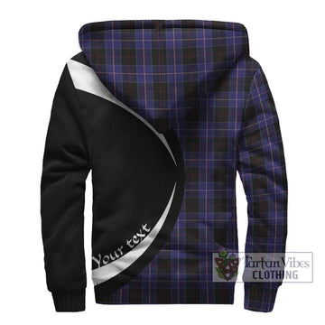 Dunlop Tartan Sherpa Hoodie with Family Crest Circle Style