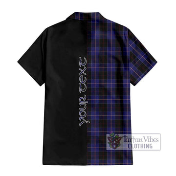 Dunlop Tartan Short Sleeve Button Shirt with Family Crest and Half Of Me Style