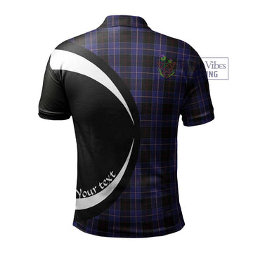 Dunlop Tartan Men's Polo Shirt with Family Crest Circle Style