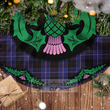 Dunlop Tartan Christmas Tree Skirt Scottish Thistle Style