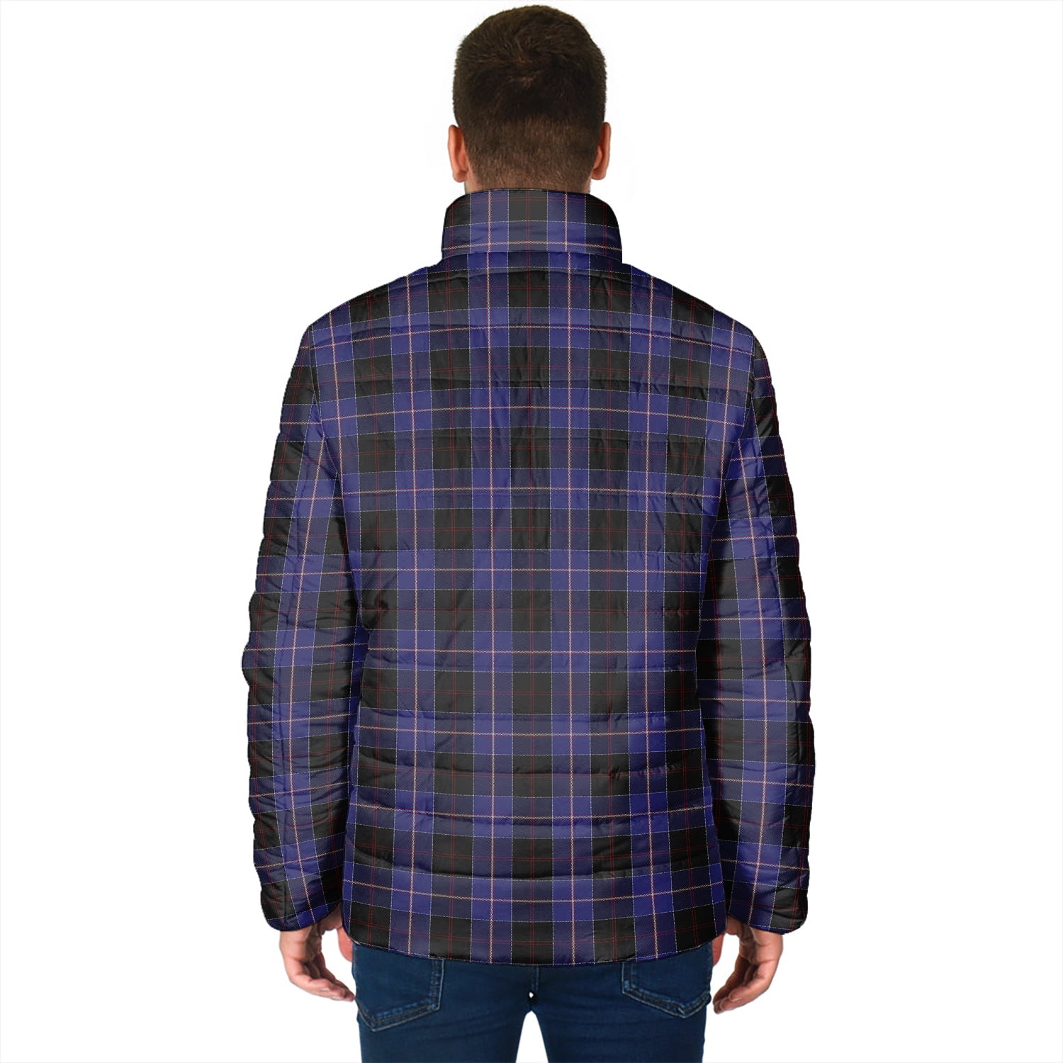 Dunlop Tartan Padded Jacket with Family Crest - Tartan Vibes Clothing