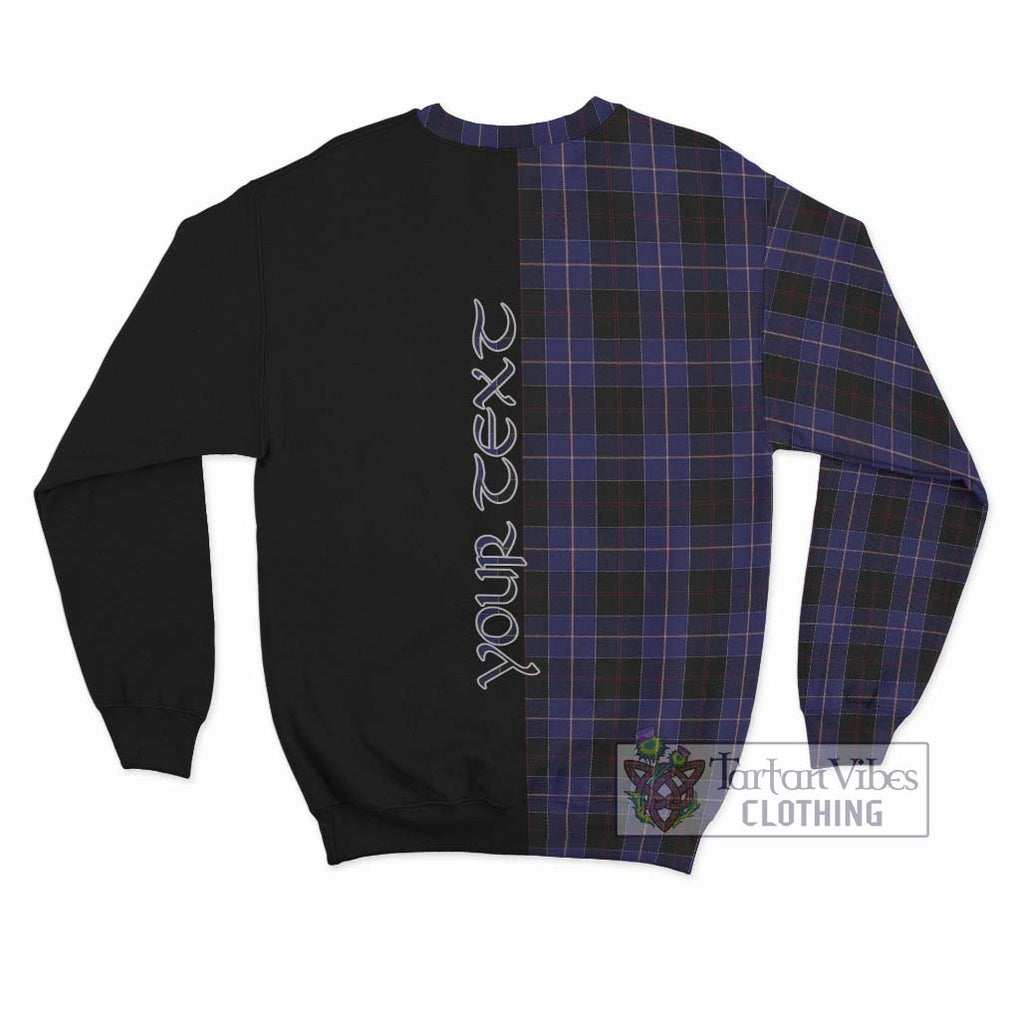 Dunlop Tartan Sweatshirt with Family Crest and Half Of Me Style - Tartanvibesclothing Shop