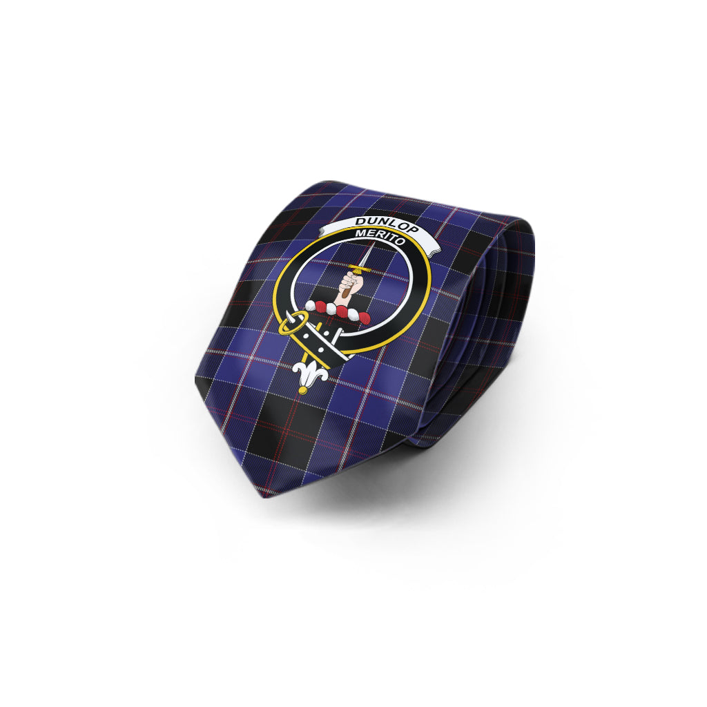 Dunlop Tartan Classic Necktie with Family Crest - Tartan Vibes Clothing