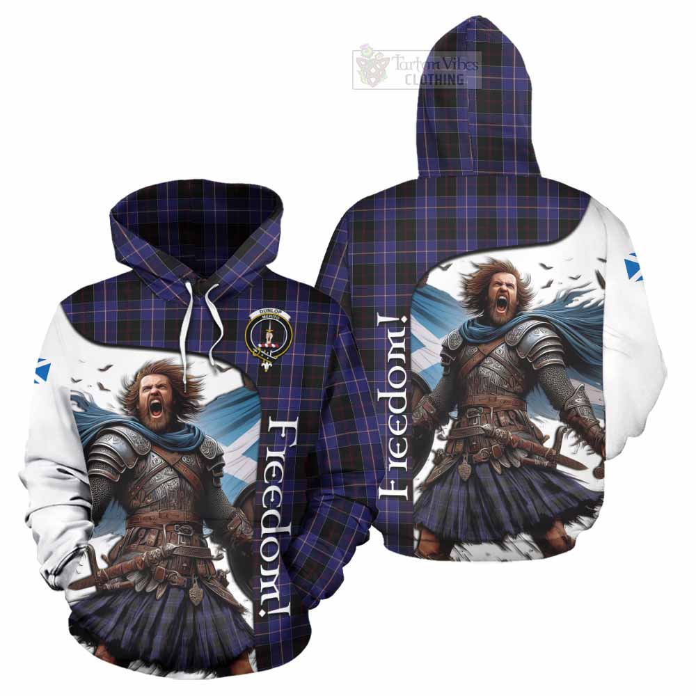 Tartan Vibes Clothing Dunlop Crest Tartan Hoodie Inspired by the Freedom of Scottish Warrior