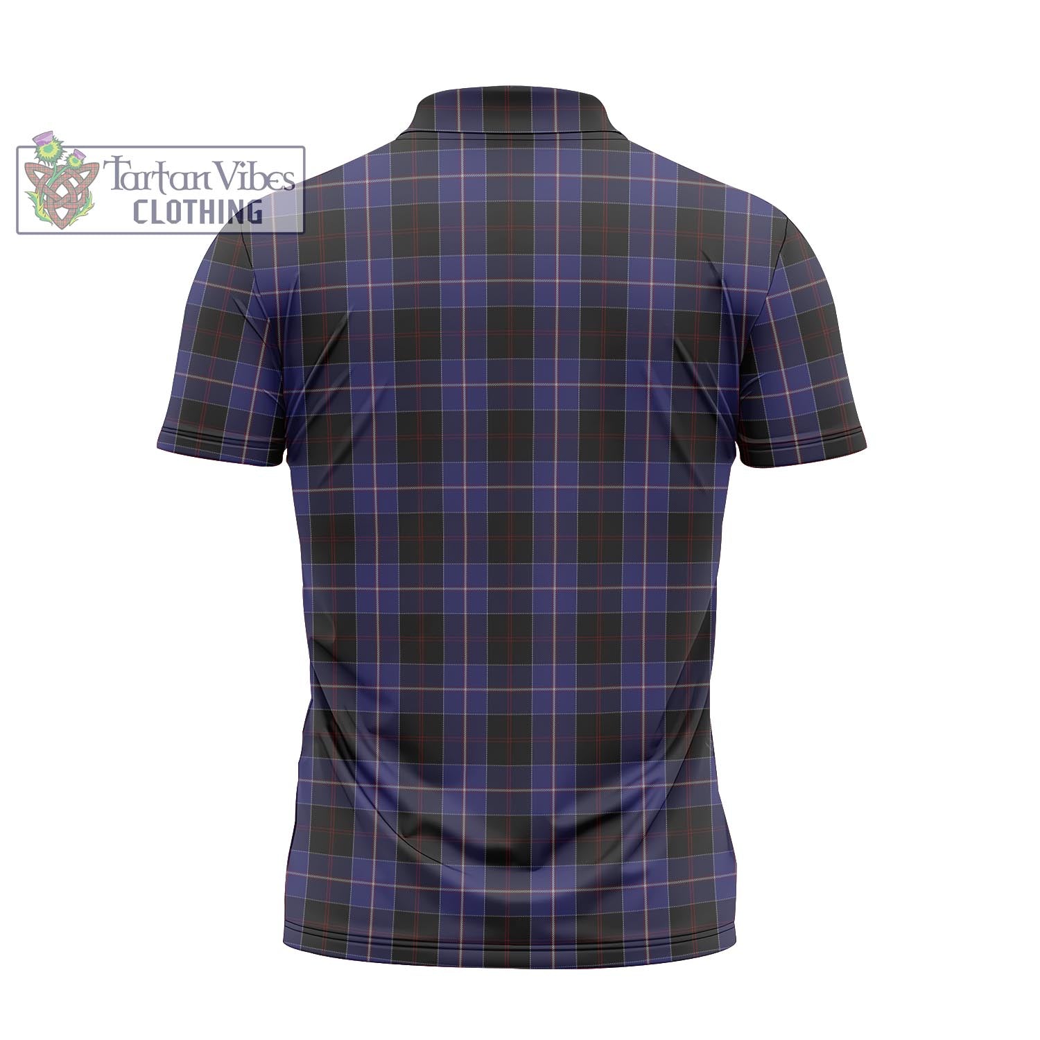 Tartan Vibes Clothing Dunlop Tartan Zipper Polo Shirt with Family Crest