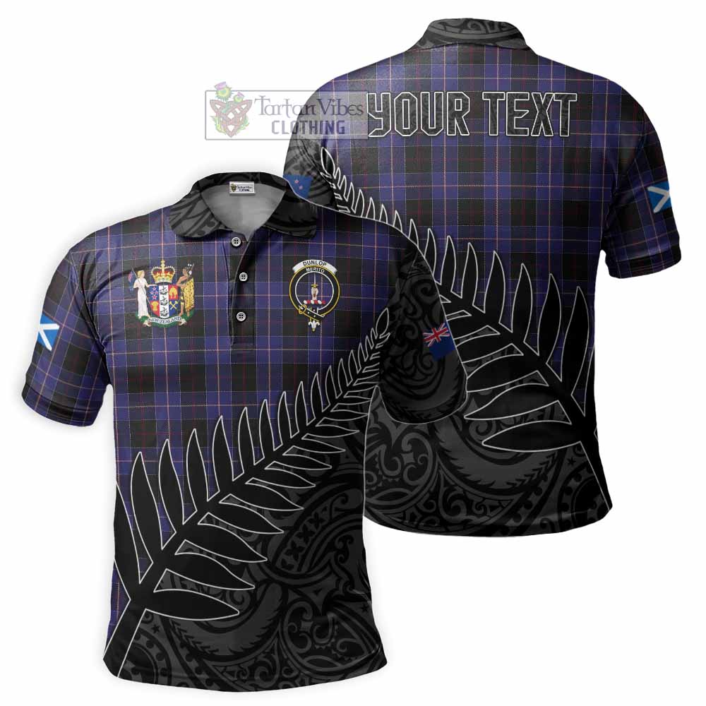 Dunlop Crest Tartan Polo Shirt with New Zealand Silver Fern Half Style