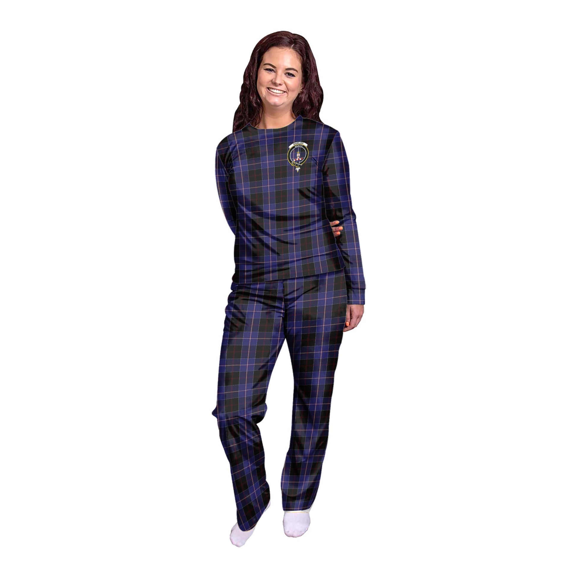 Dunlop Tartan Pajamas Family Set with Family Crest - Tartan Vibes Clothing