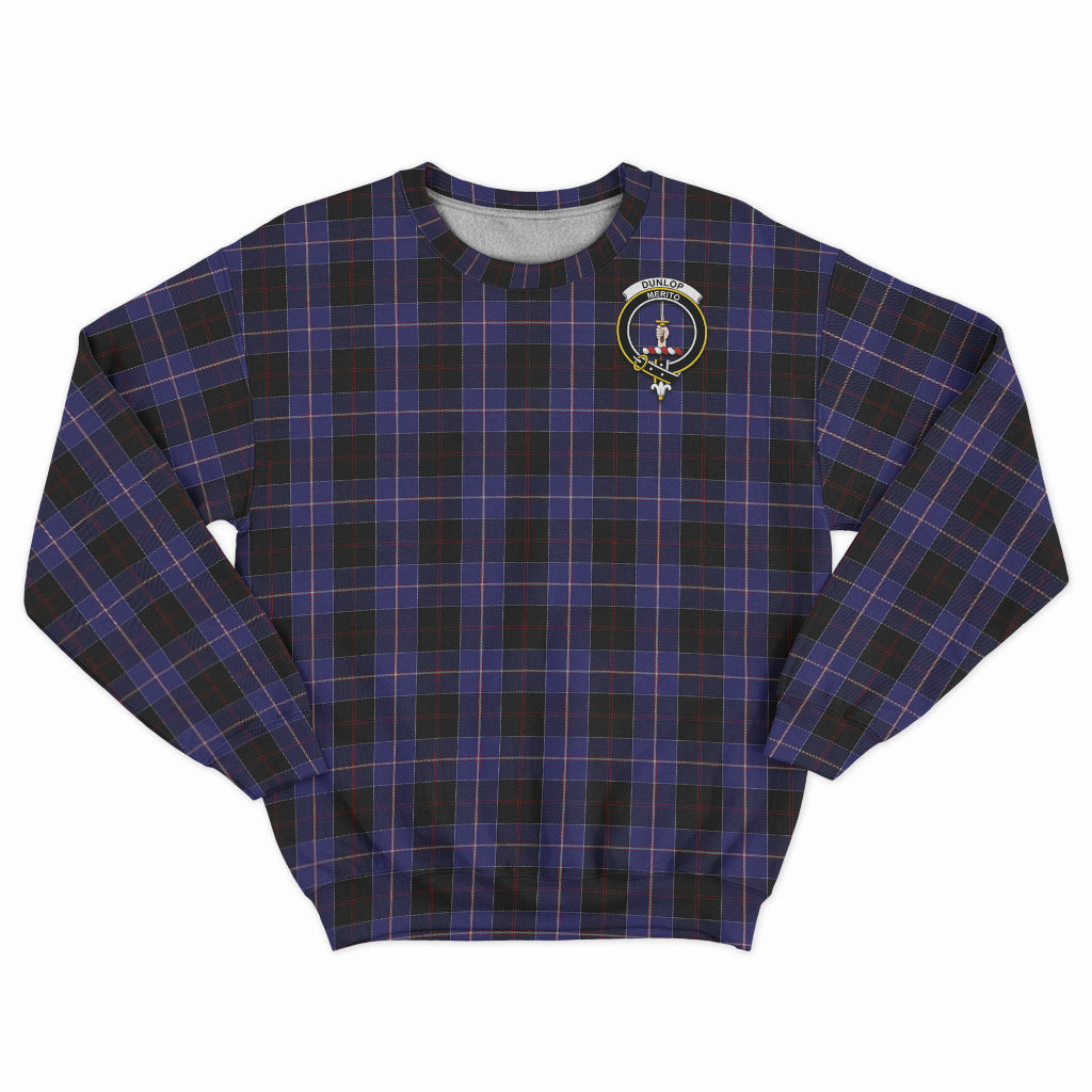 Dunlop Tartan Sweatshirt with Family Crest - Tartan Vibes Clothing