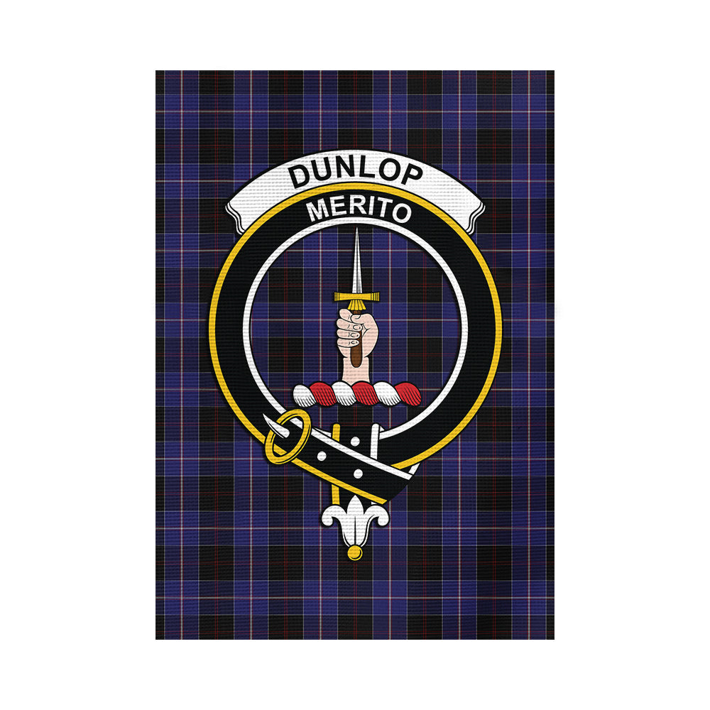 Dunlop Tartan Flag with Family Crest - Tartan Vibes Clothing