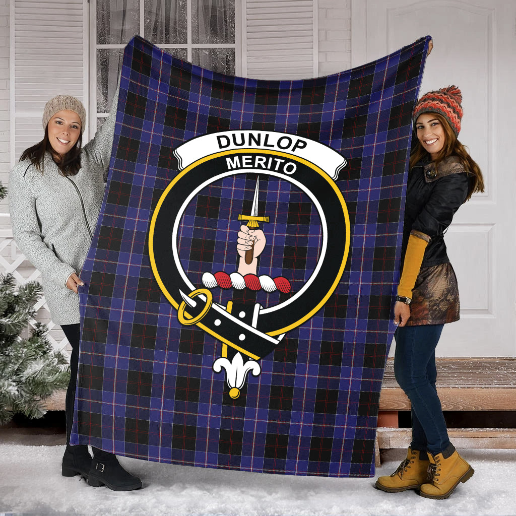 dunlop-tartab-blanket-with-family-crest