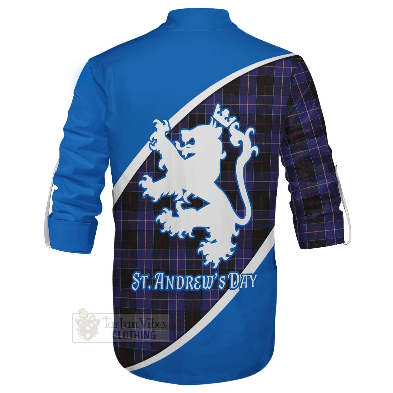 Tartan Vibes Clothing Dunlop Family Crest Tartan Ghillie Kilt Shirt Celebrate Saint Andrew's Day in Style