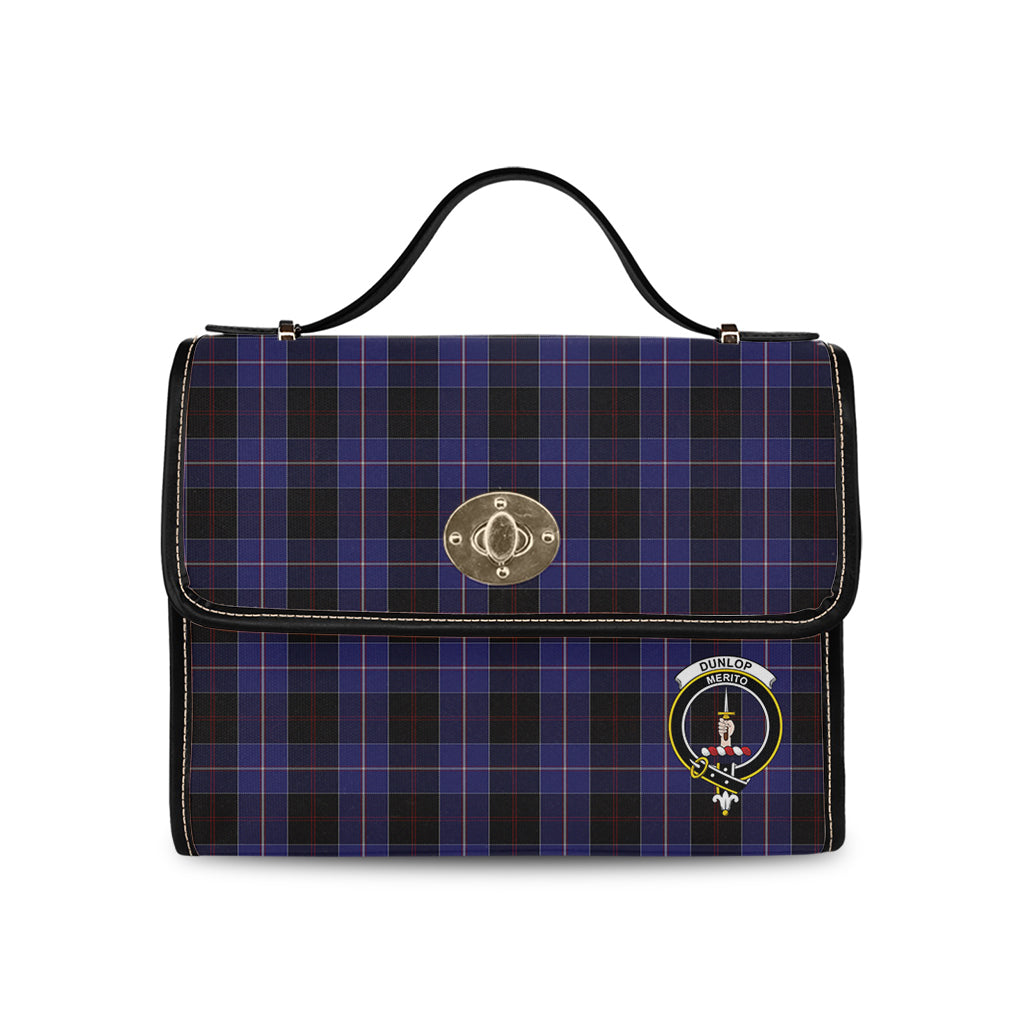 dunlop-tartan-leather-strap-waterproof-canvas-bag-with-family-crest