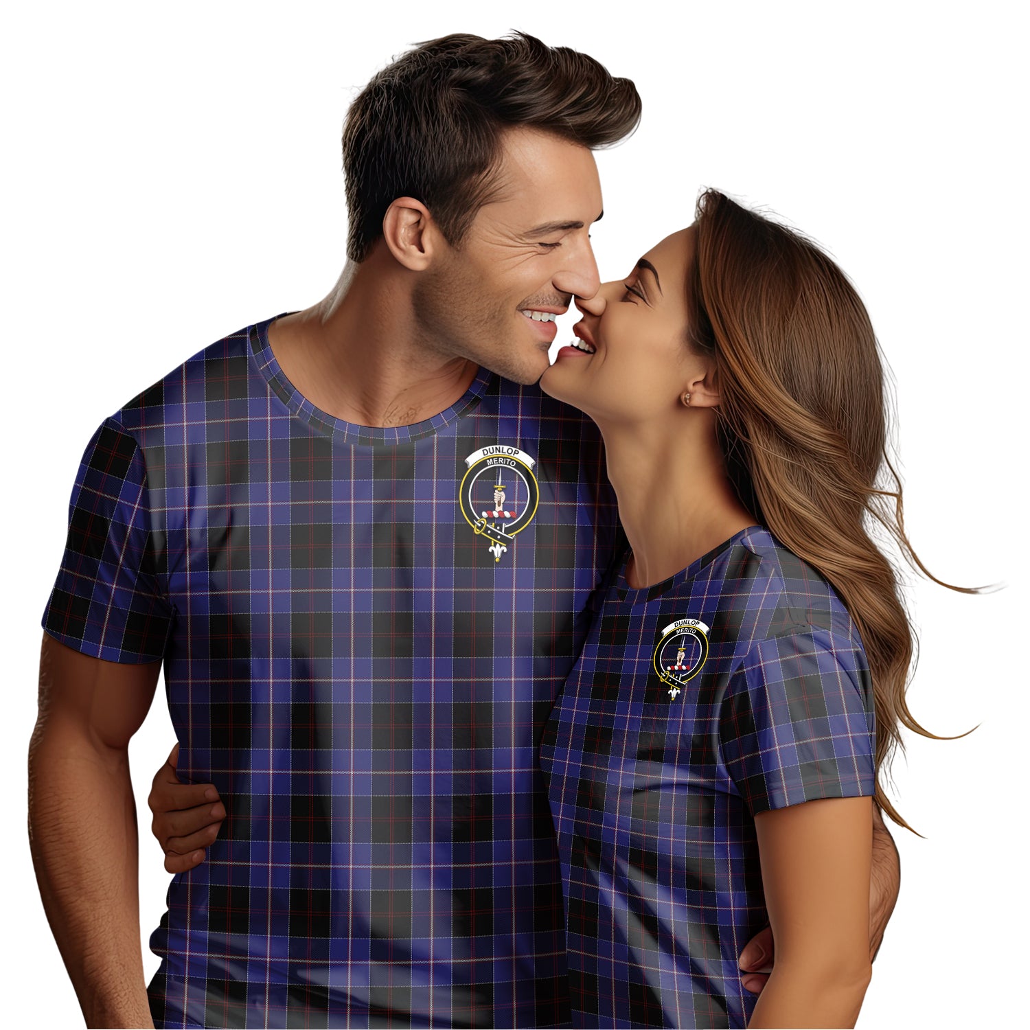 Dunlop Tartan T-Shirt with Family Crest - Tartan Vibes Clothing