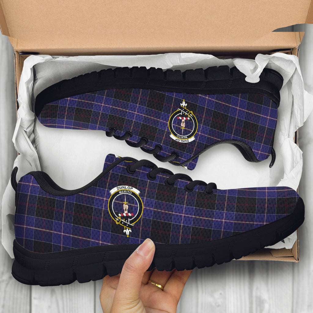 Dunlop Tartan Sneakers with Family Crest - Tartan Vibes Clothing