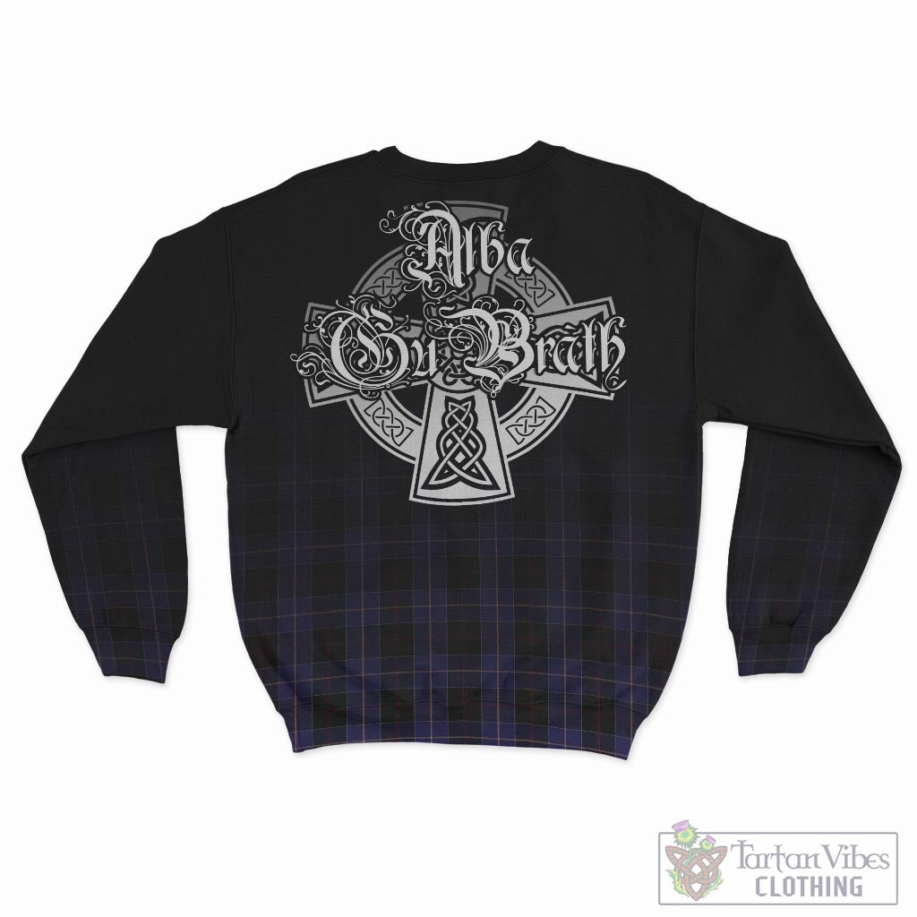 Tartan Vibes Clothing Dunlop Tartan Sweatshirt Featuring Alba Gu Brath Family Crest Celtic Inspired