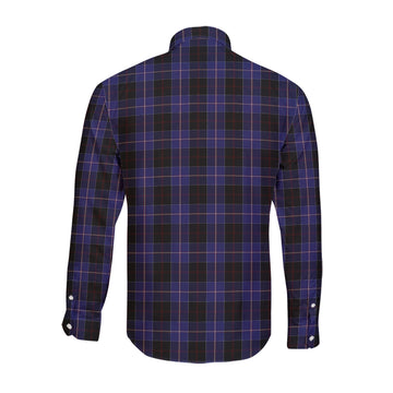 Dunlop Tartan Long Sleeve Button Up Shirt with Family Crest