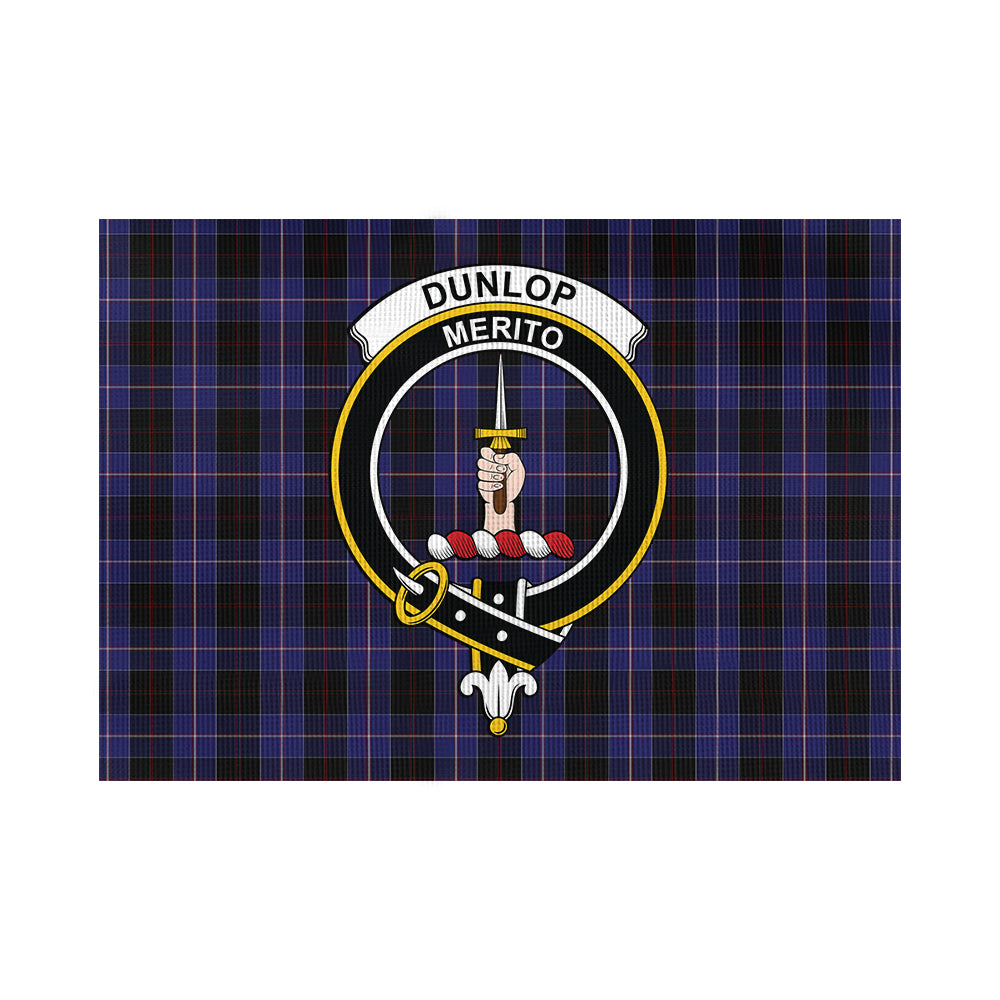 Dunlop Tartan Flag with Family Crest - Tartan Vibes Clothing