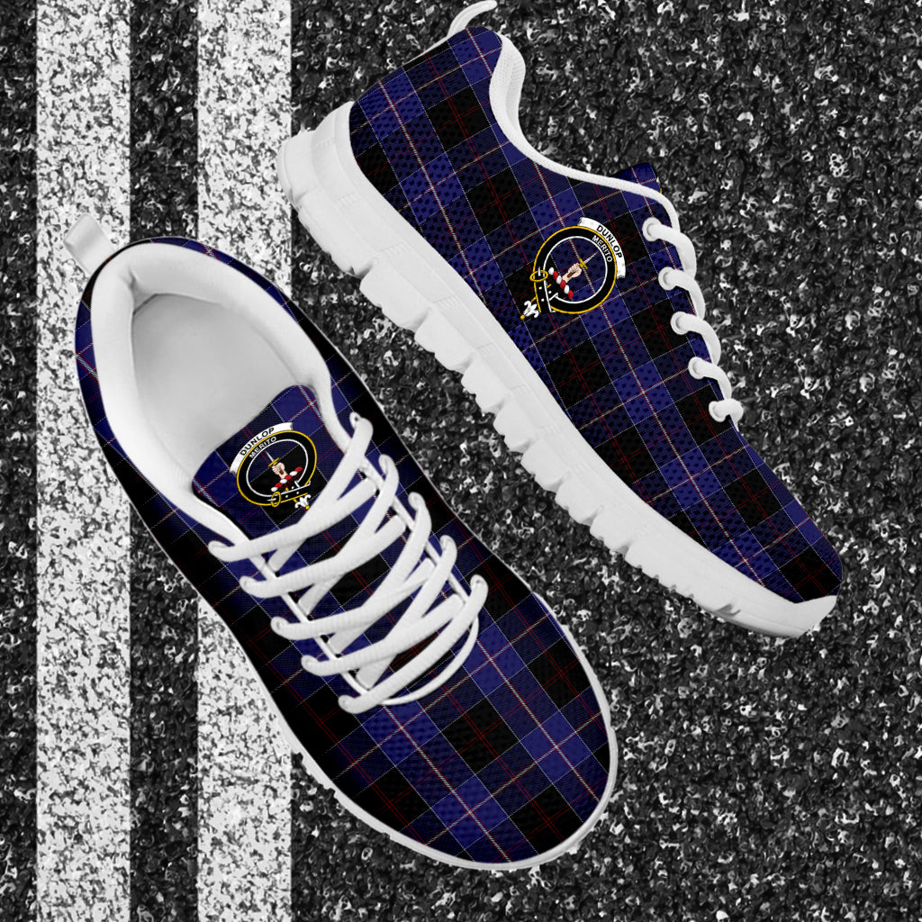 Dunlop Tartan Sneakers with Family Crest - Tartan Vibes Clothing