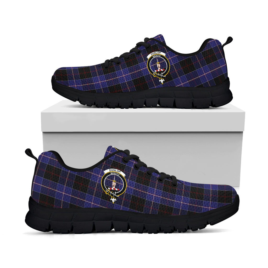 Dunlop Tartan Sneakers with Family Crest - Tartan Vibes Clothing