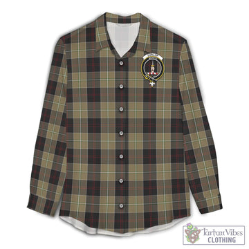 Dunlop Hunting Tartan Women's Casual Shirt with Family Crest