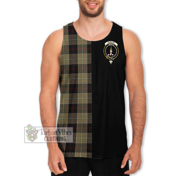 Dunlop Hunting Tartan Men's Tank Top with Family Crest and Half Of Me Style