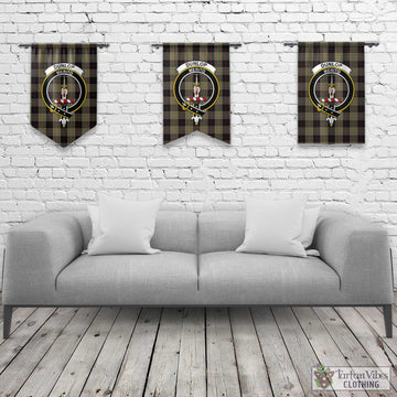 Dunlop Hunting Tartan Gonfalon, Tartan Banner with Family Crest