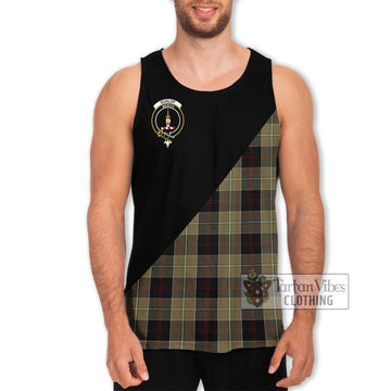 Dunlop Hunting Tartan Men's Tank Top with Family Crest and Military Logo Style