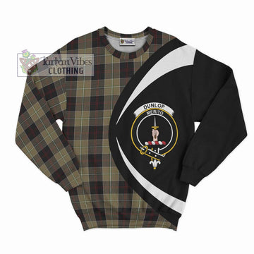 Dunlop Hunting Tartan Sweatshirt with Family Crest Circle Style