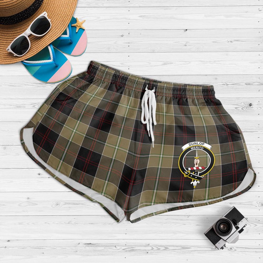 dunlop-hunting-tartan-womens-shorts-with-family-crest